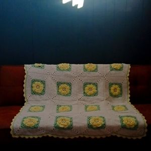 Granny Rosette Square Homemade blanket / throw
